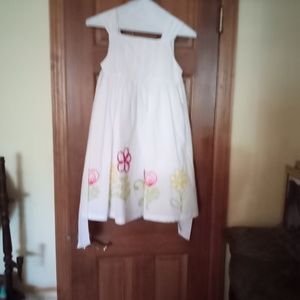 CHILDREN'S PLACE.  GIRLS DRESS. SIZE  10. FULLY LINED WHITE DRESS